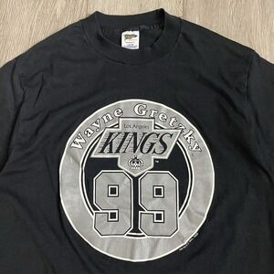 VTG Los Angeles Kings T Shirt Mens L (Med) NHL 1988 USA Made Trench